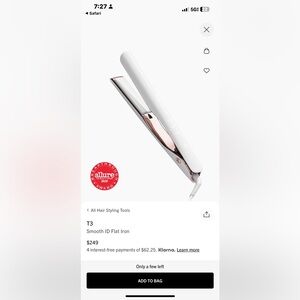 T3 Smooth ID Flat Iron - White and Rose Gold
